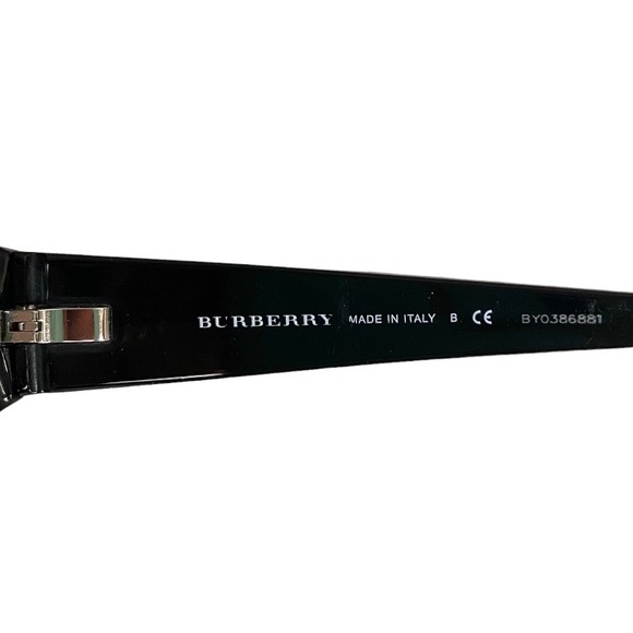Burberry Black Rectangular Prescription Eyeglasses Geometric Quilted Design - Picture 11 of 11